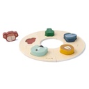 Puzzel rond hout