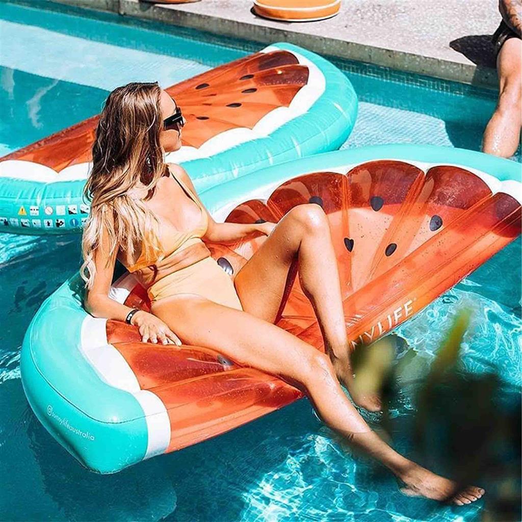 Luchtmatras luxe lie-on float watermelon