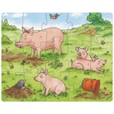 Puzzels: jonge boerderijdieren