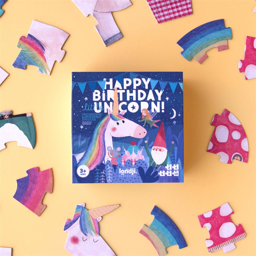 Puzzel happy birthday unicorn