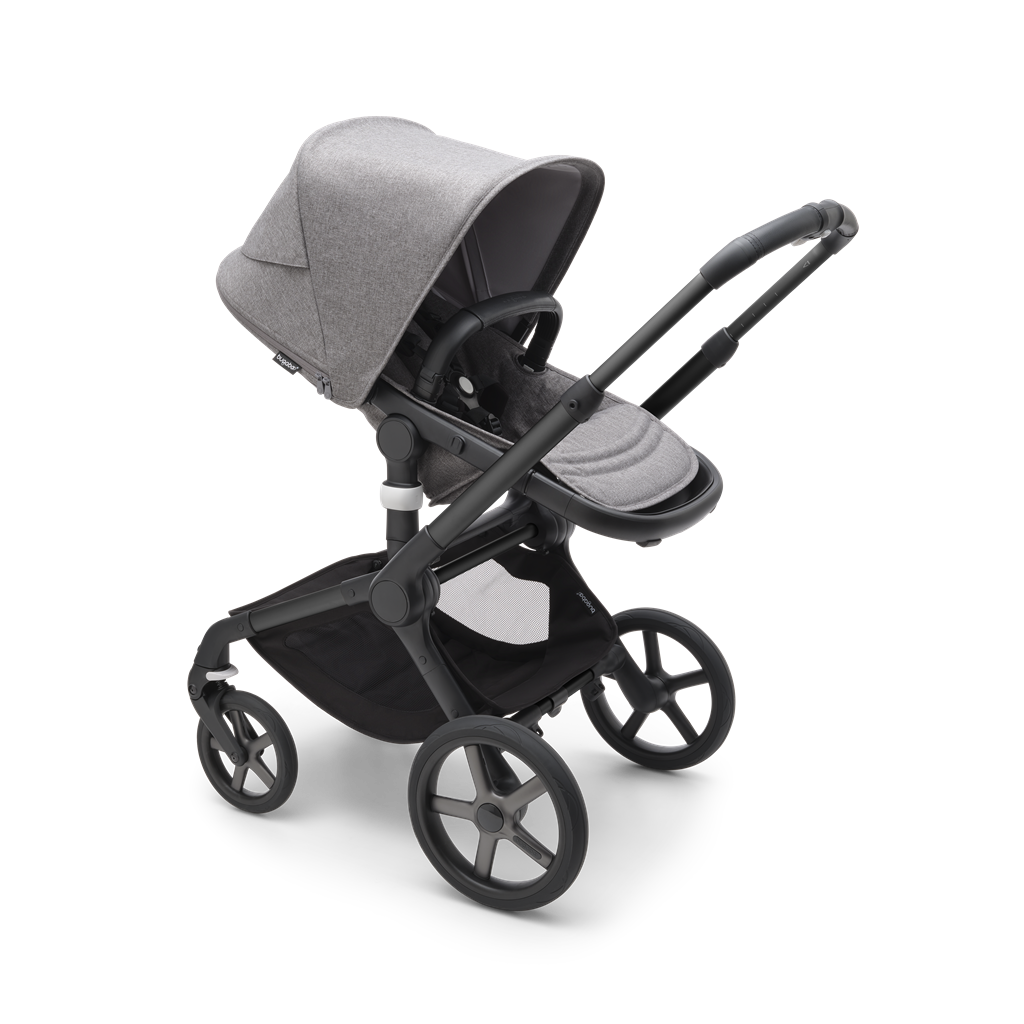 Kinderwagen Fox5(excl.kap)black/grey mel.