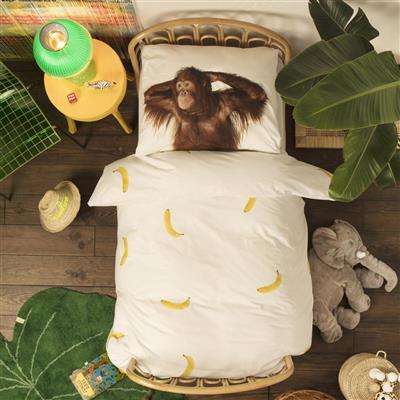 Donsovertrek 140x200 banana monkey