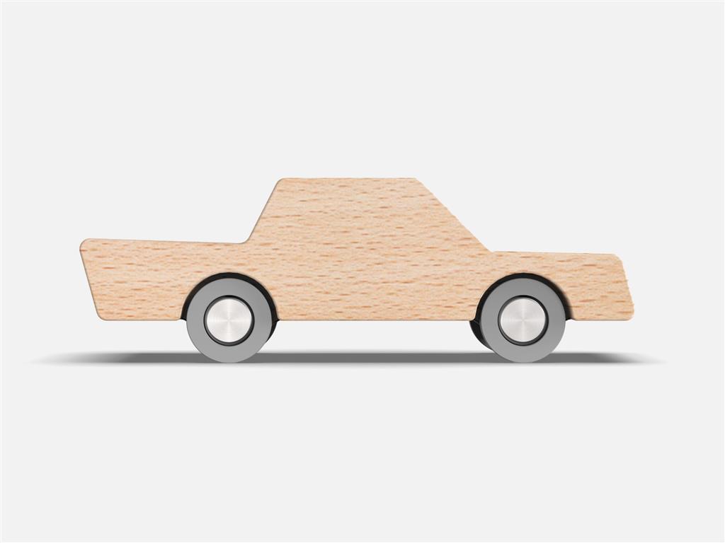 Houten auto (back and forth)