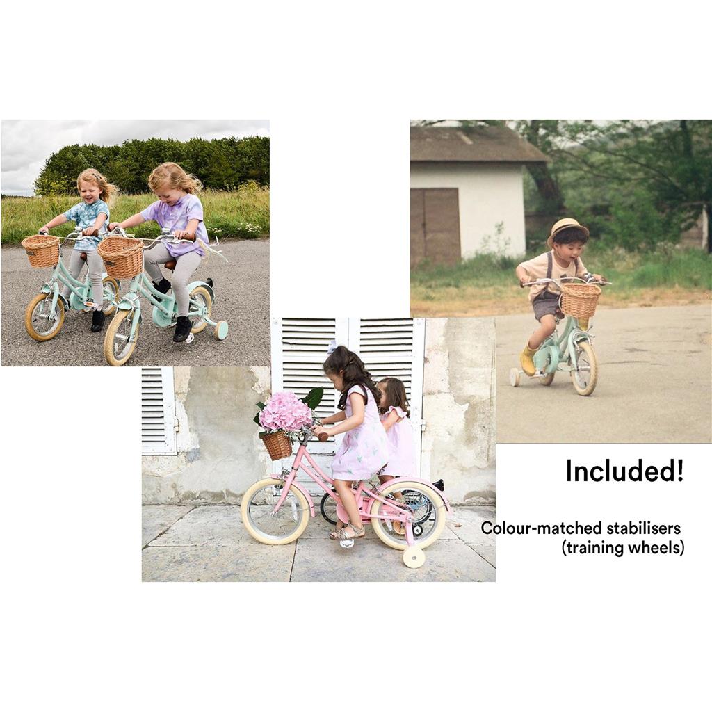 Fiets 12" gingersnap (incl mandje+wieltjes)