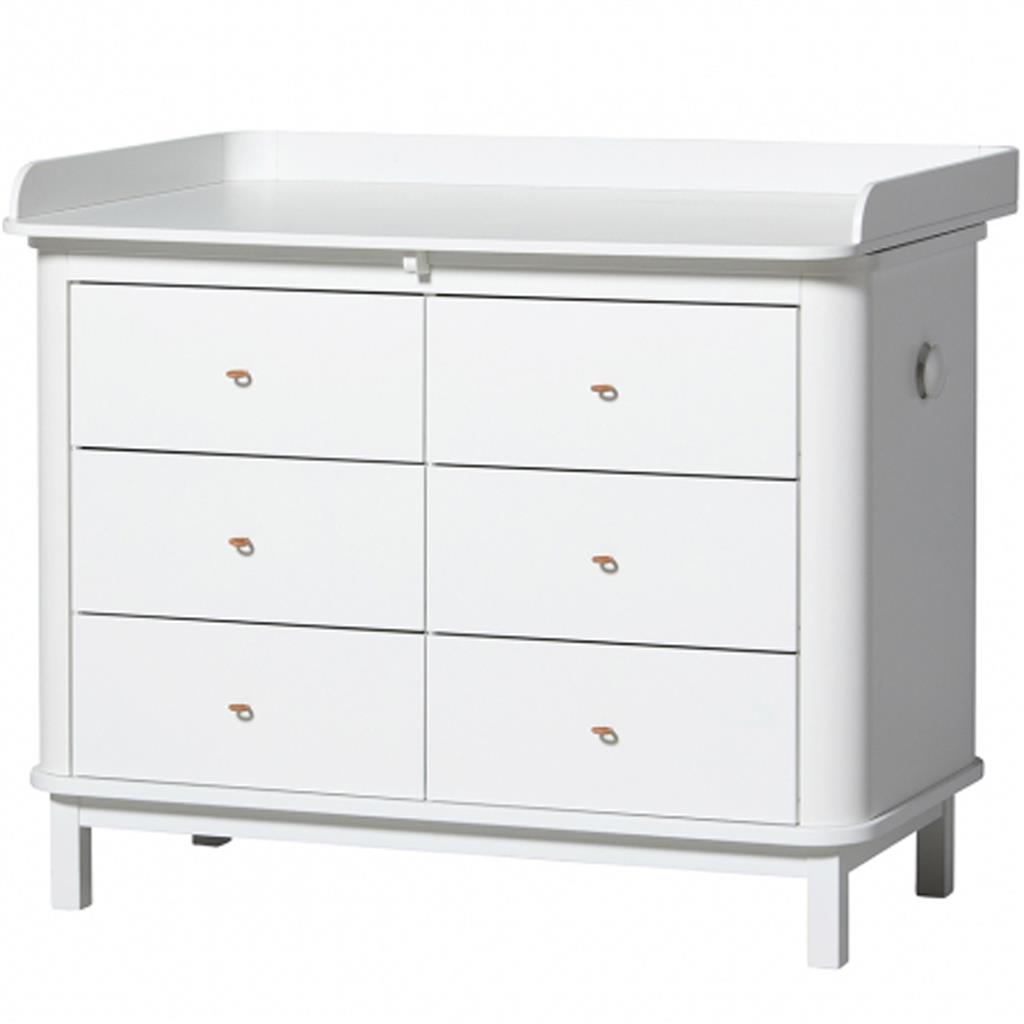 Commode 6 laden (large top, wit)