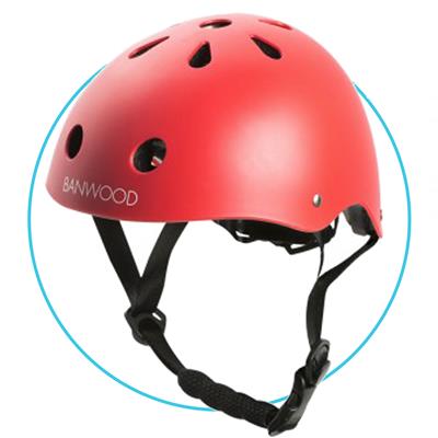 Bicycle helmet red