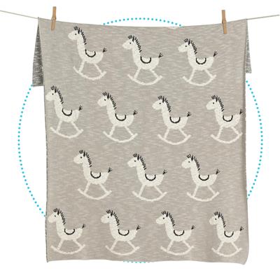 Dekentje tricot on the go (XL, rock horse)