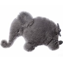 Knuffel olifant Oscar pancake lichtgrijs