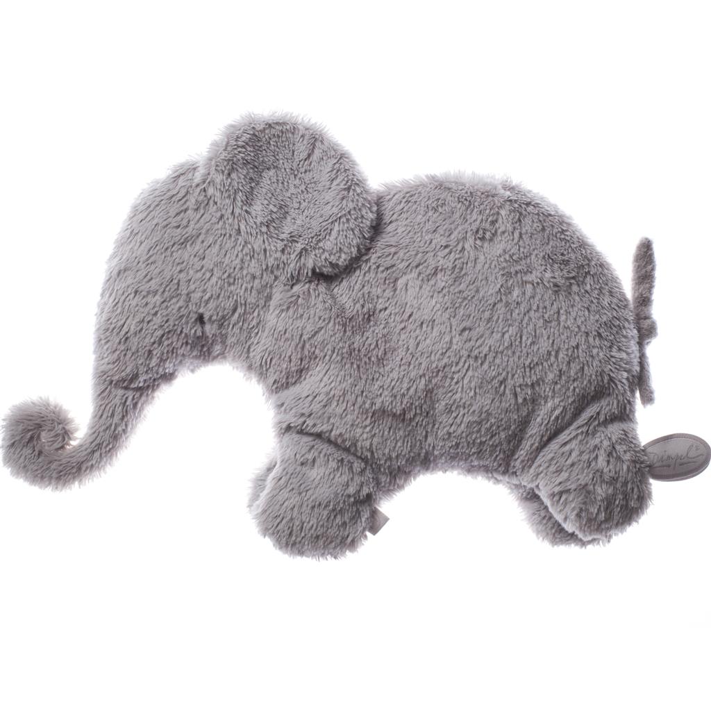 Knuffel olifant Oscar pancake grijsbeige