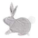 Doudou lapin Emma classic gris clair-blanc