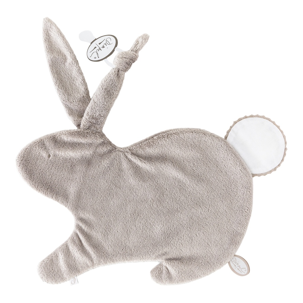 Doudou lapin Emma classic gris-beige-blanc