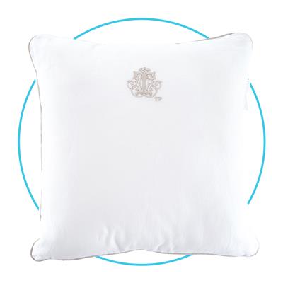 Cushion embroidered sand