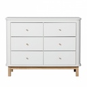 Dresser 6 drawers (white/oak)