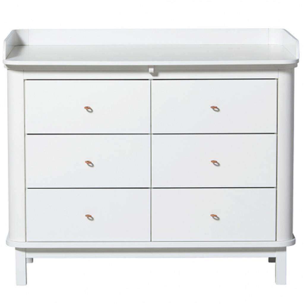 Commode 6 laden (large top, wit)