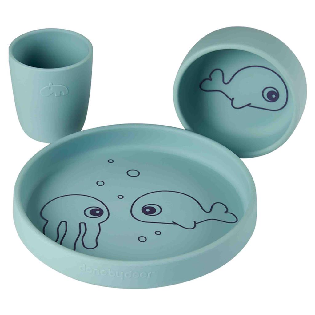 Eetset (silicone) sea friends