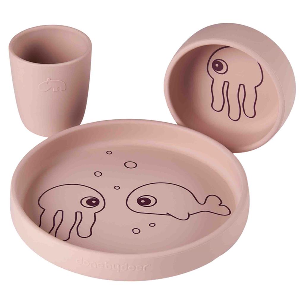 Eetset (silicone) sea friends