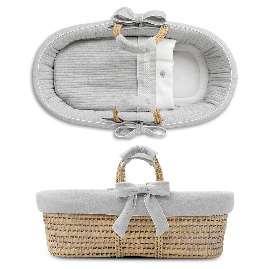 Carrycot moses basket Ella crystal gray