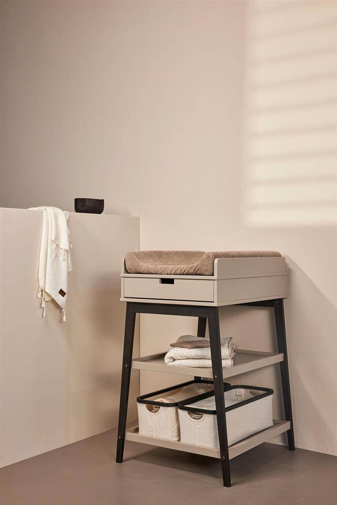 Changing table hip (+drawer, stone-eboni)