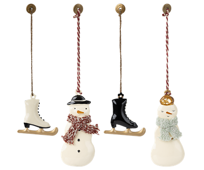 Metalen ornament set - winter wonderland