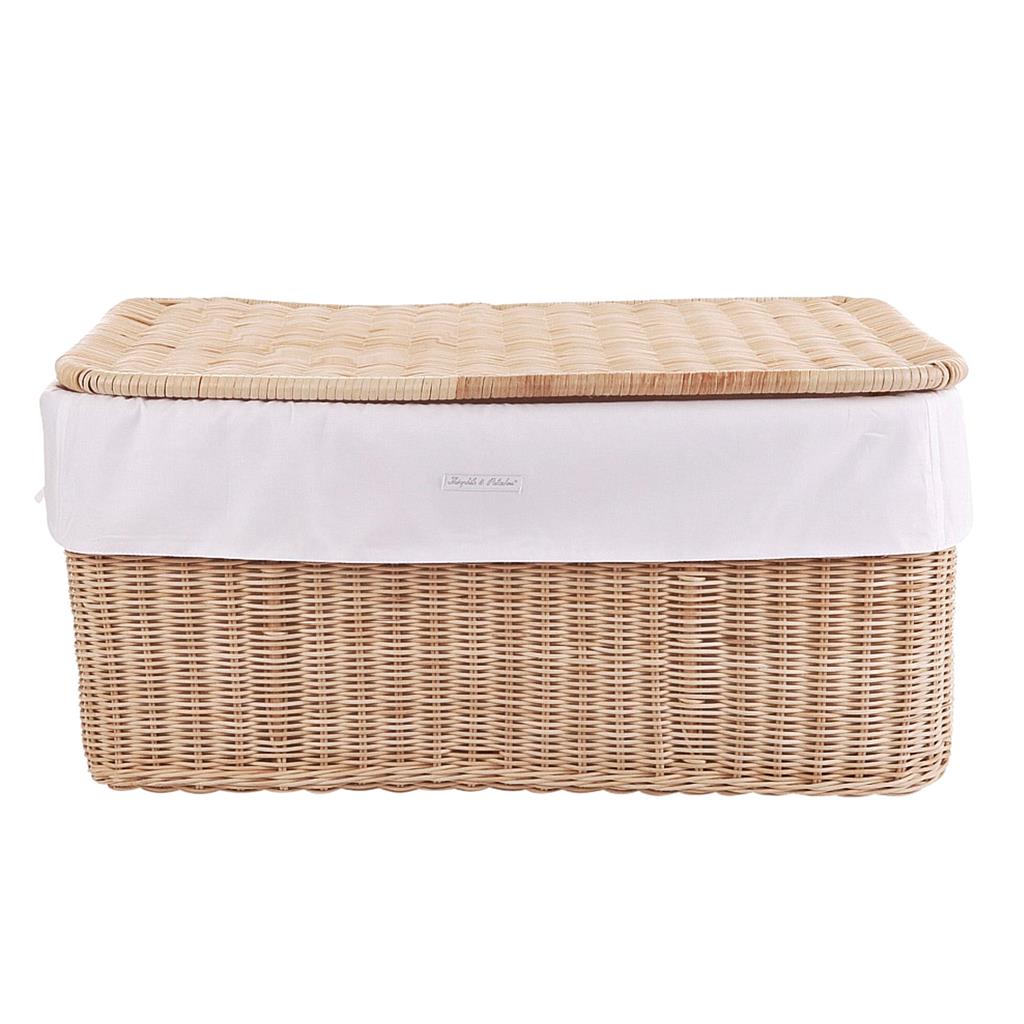 Wicker toy suitcase