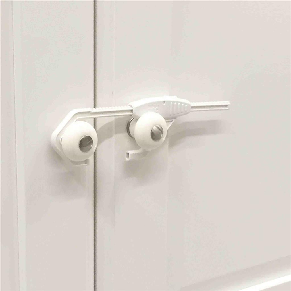 Lock double closet door