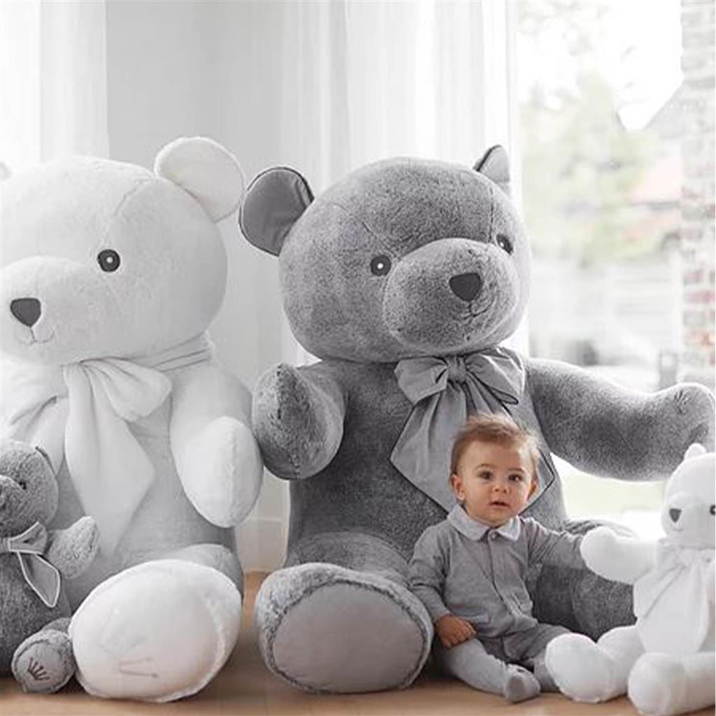 Teddybeer 100cm Zoe endless grey