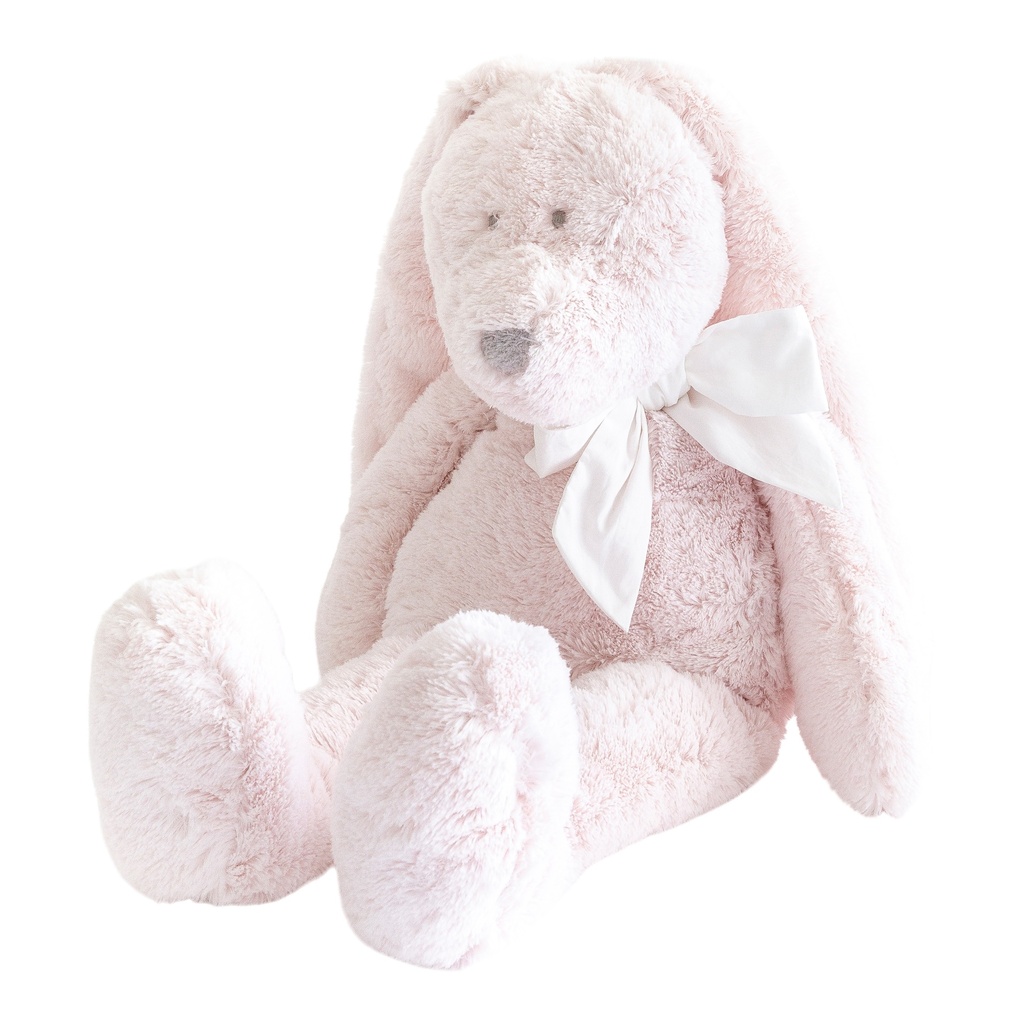 Peluche lapin Flore avec noeud blanc (32cm)