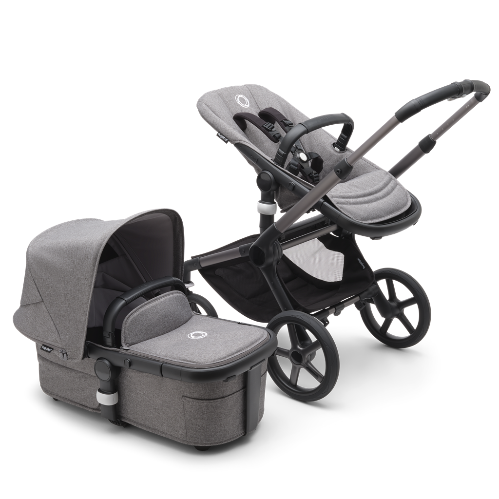 Kinderwagen Fox5(excl.kap)graphite/greymel.