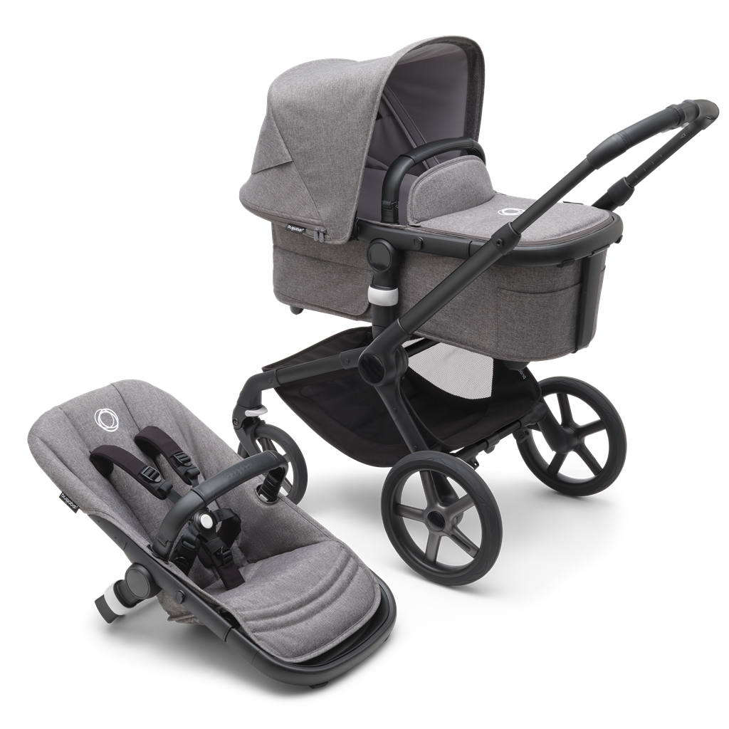 Stroller Fox5(excl.hood)black/grey mel.