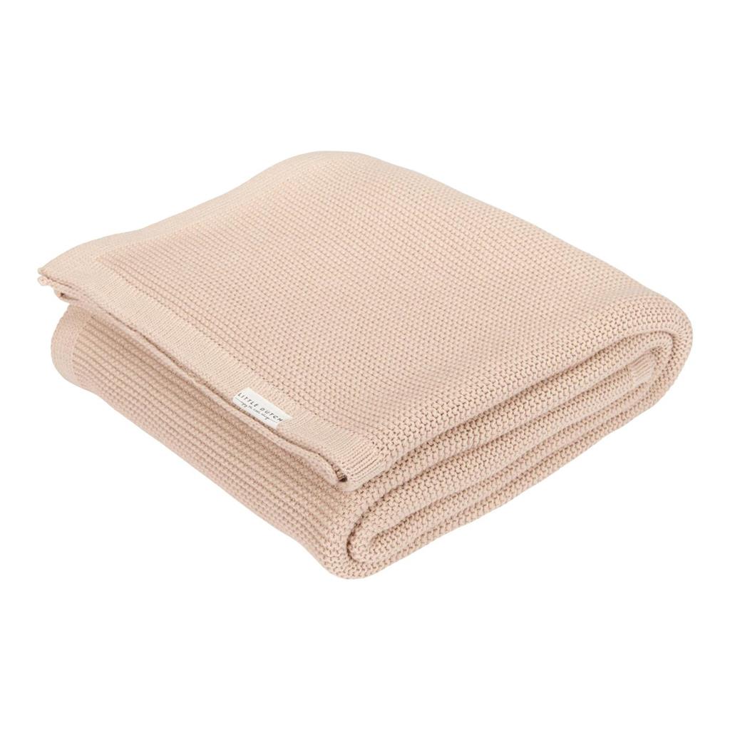 Knitted Crib Blanket Beige