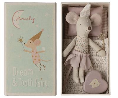 Tooth fairy mouse in matchbox 11cm