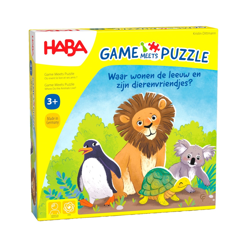 Spel - Game meets Puzzle - Waar wonen de leeuw en zijn dierenvriendjes? (Nederlands)