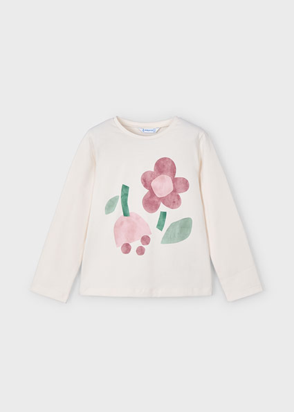 T-shirt long sleeve flower