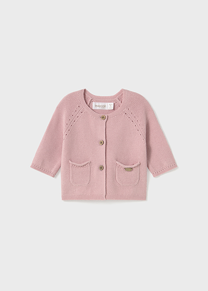 Cardigan pink knit