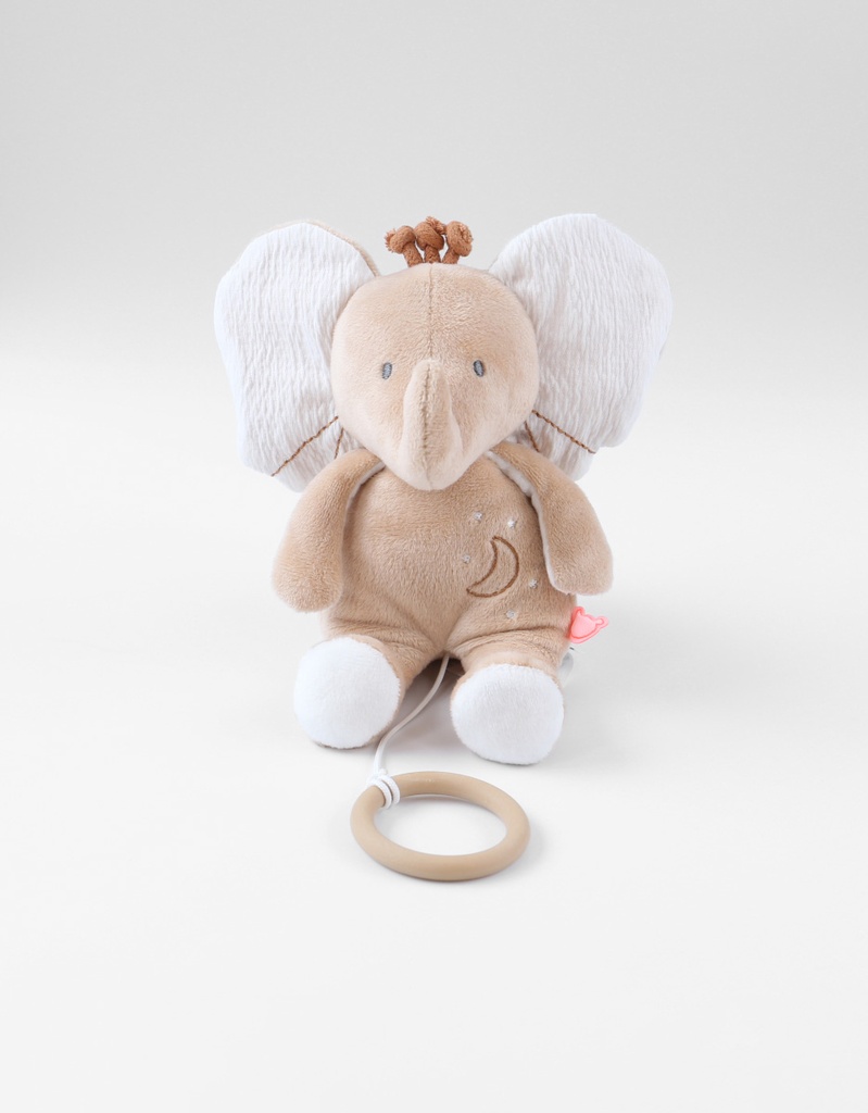 Mini muzikale knuffel olifant  20 cm