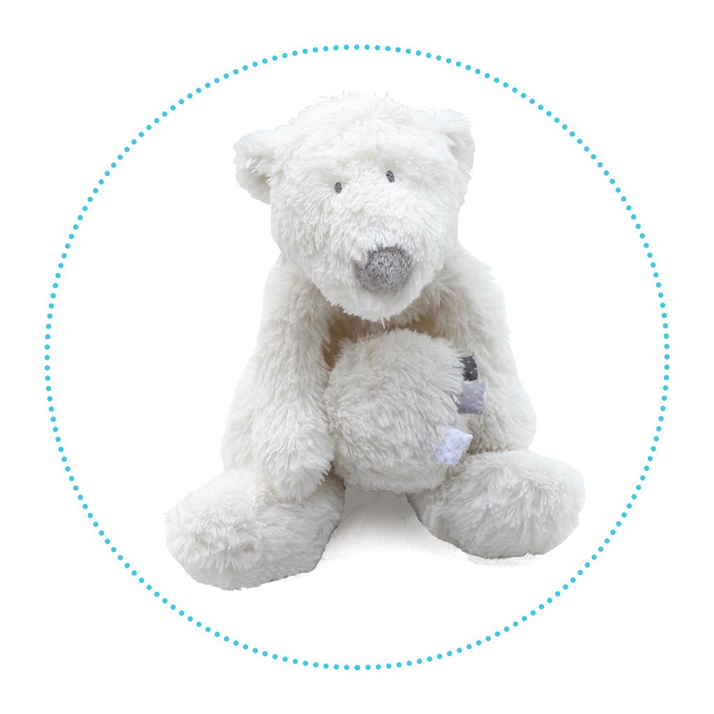 Musical soft toy baby polar bear P'Timo