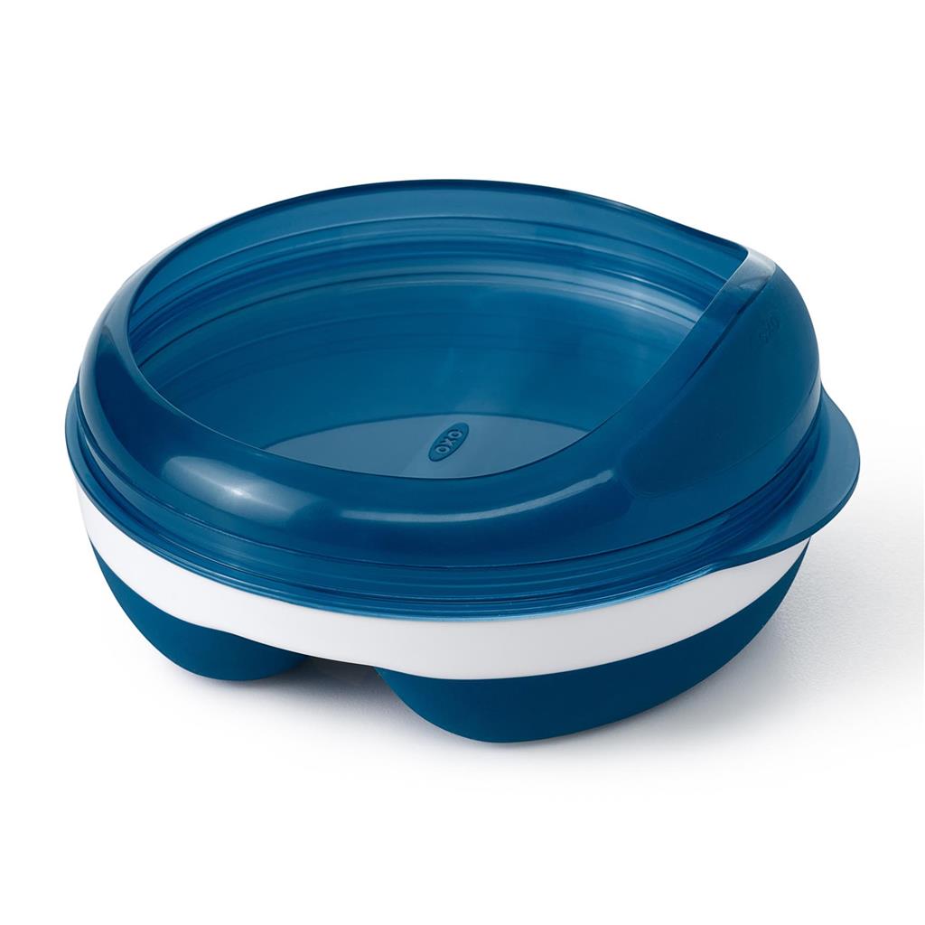 Plate with 2 compartments