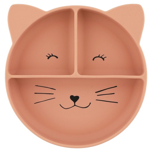 Silicone bord met vakjes en zuignap mrs cat