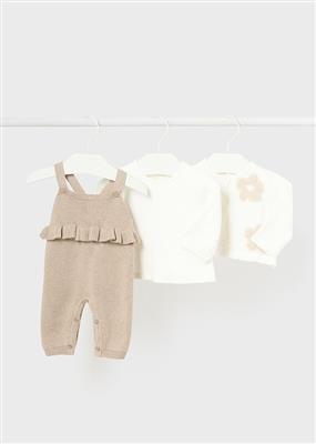 Set salopette, t-shirt, jas 72-Sesame