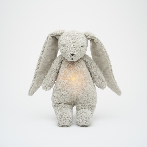 Knuffel konijn (met licht en geluid) grey