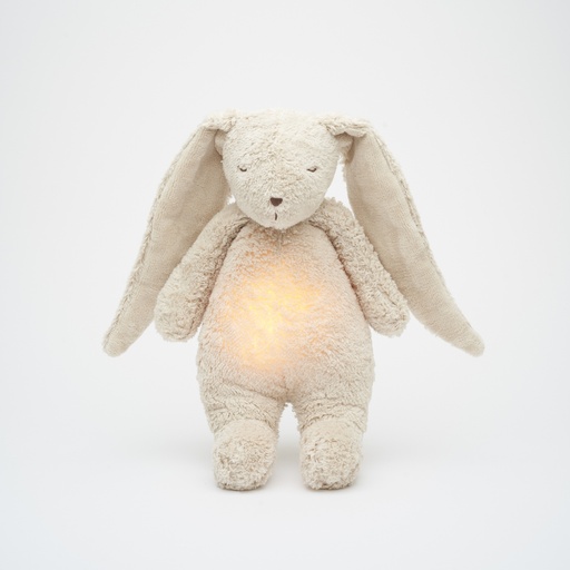 Knuffel konijn organic met licht en geluid sand