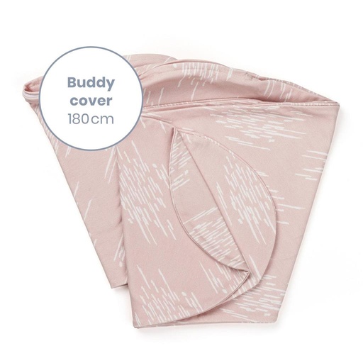 Hoes relaxkussen buddy met print misty pink