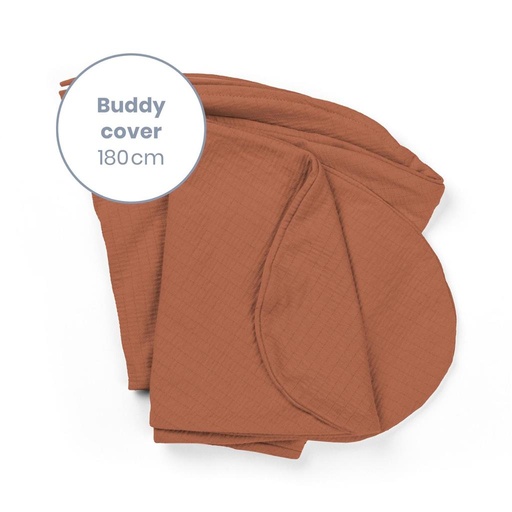 Hoes relaxkussen buddy met print tetra jersey terracotta