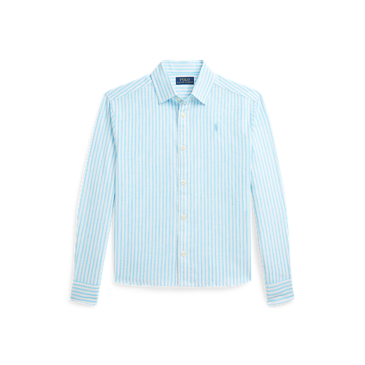 Hemd turquoise nova - white stripe