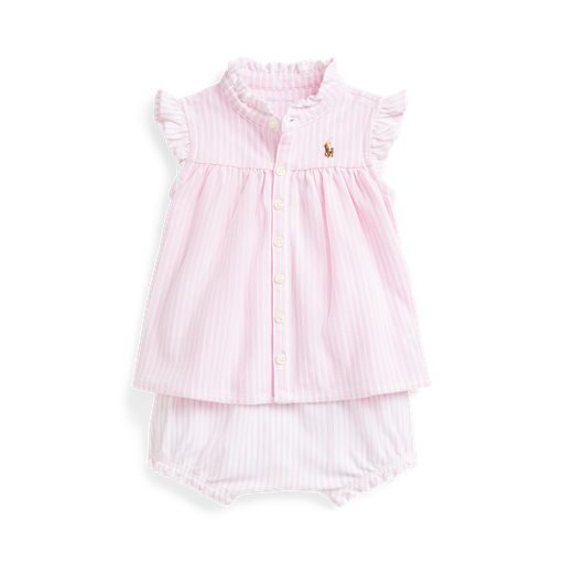 Set met bloes en bloomer carmel pink multi