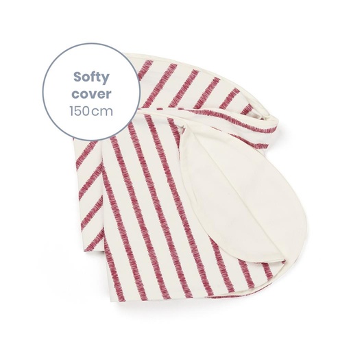 Hoes relaxkussen Softy ruby stripes