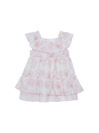 Jurk pink toile de jouy