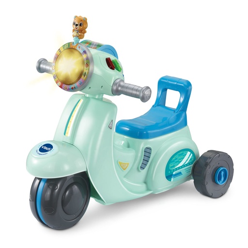 2 in 1 loopscooter blauw