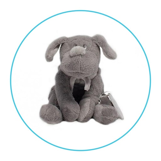 Knuffel 30cm hond Fifi donkergrijs