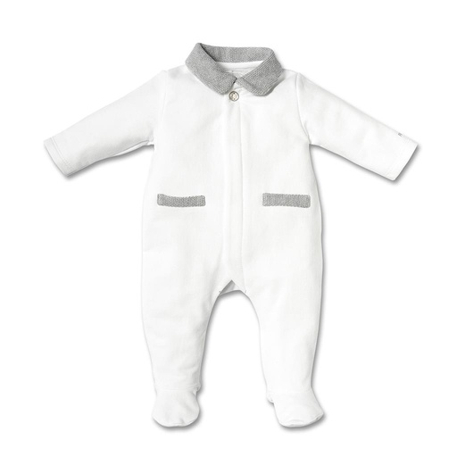 Babypakje teddyhead back white-lightgrey